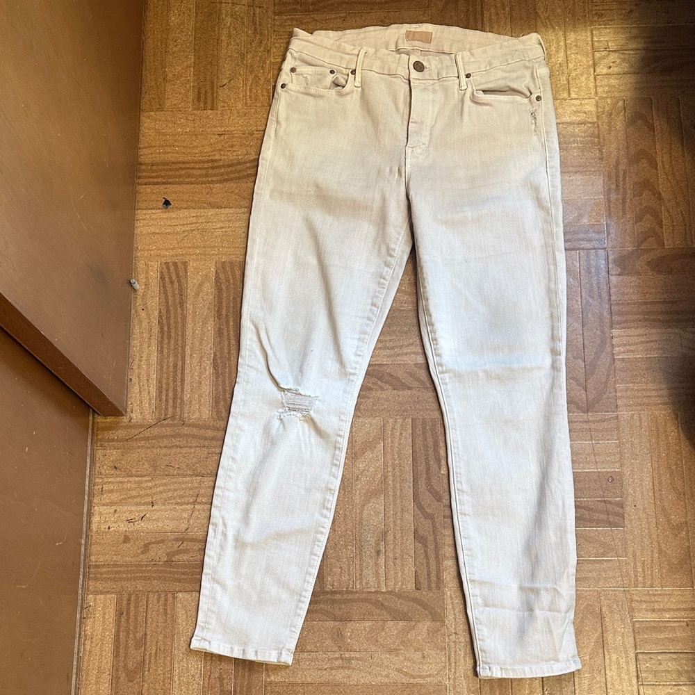 MOTHER Women's Light Pale pink Skinny Jeans